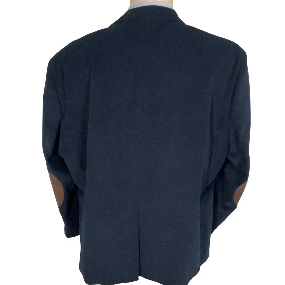 Ralph Lauren Lauren Blazer Mens‎ 50R/54 Teal Blue Corduroy Patch Preppy Academia